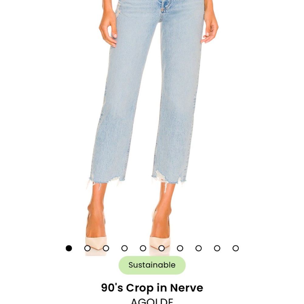 Agolde 90's Crop Jeans in Light Blue